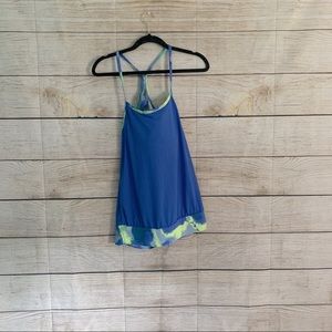 Blue Nike Work-Out Top with Built in Sports Bra